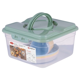 Alpina Picnic Servicesett i Plastikk til 4 Personer, med Beholder